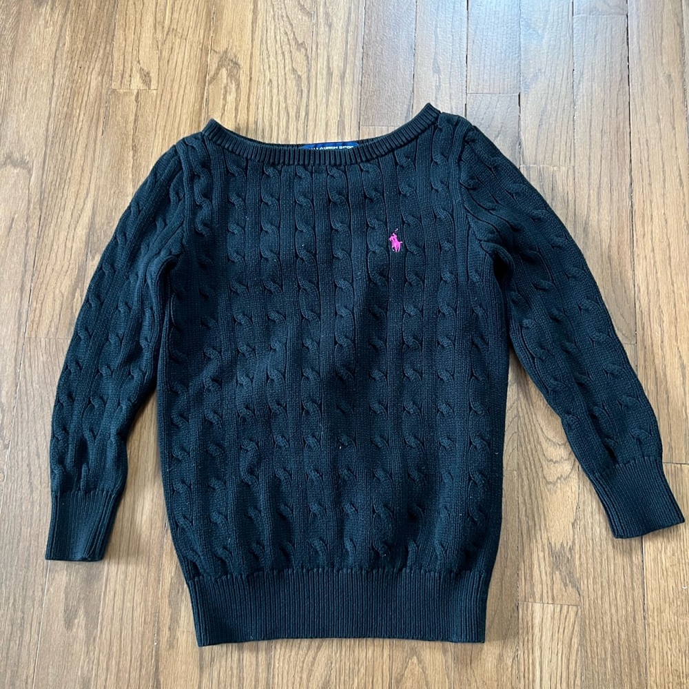 Ralph Lauren SPORT cable Sweater Black size Small